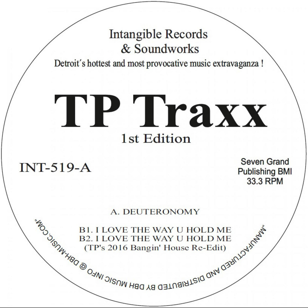 INT-519 - TP Traxx 1st Edition | Terrence Parker | dbh-music