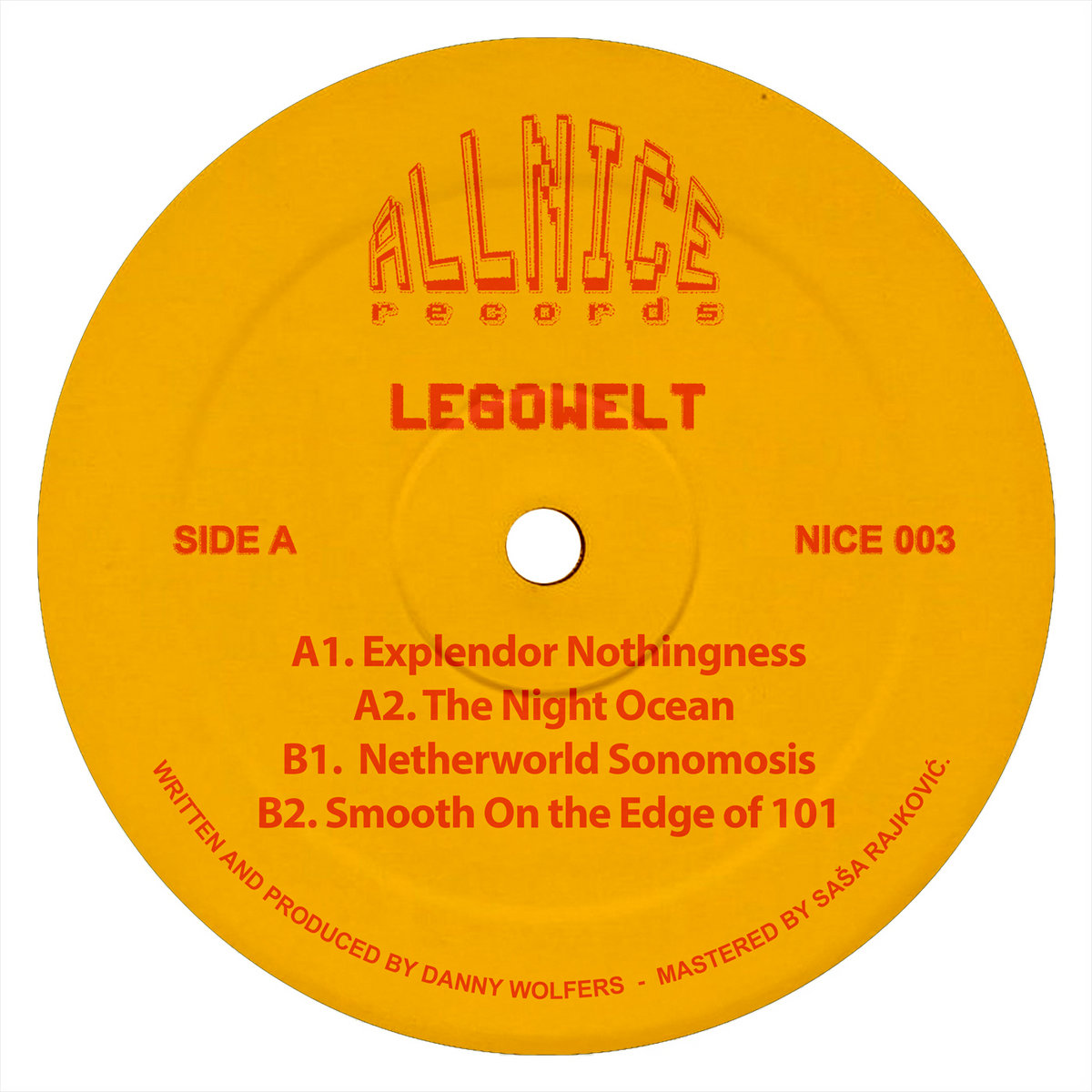 Netherworld Sonomosis EP | Legowelt | All Nice Records