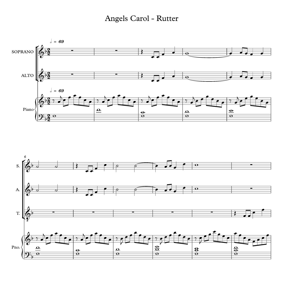 Angels Carol Rutter Angels Carol - John Rutter | Choral Music Practice Files