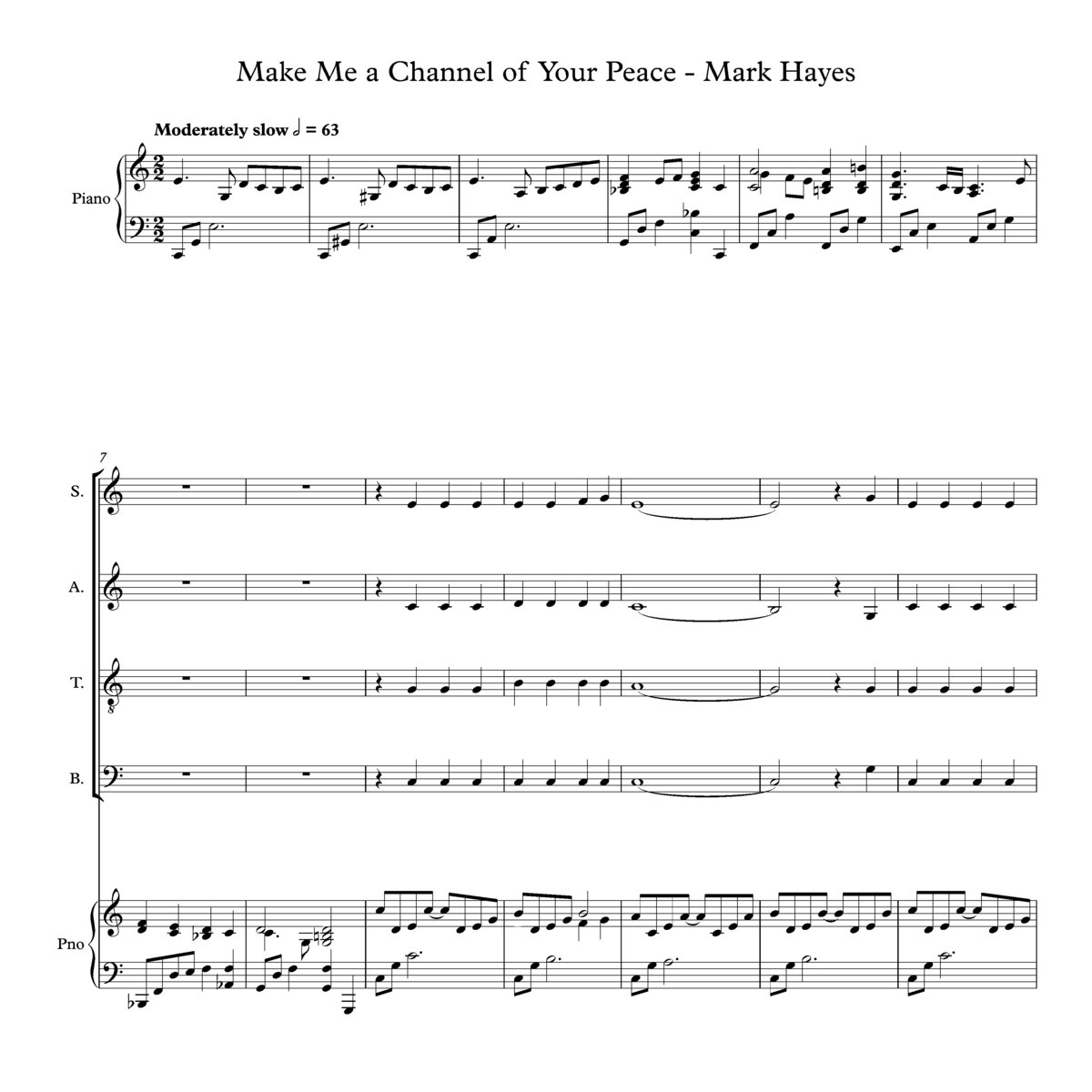 Make Me a Channel of Your Peace Mark Hayes Choral Music Practice Files
