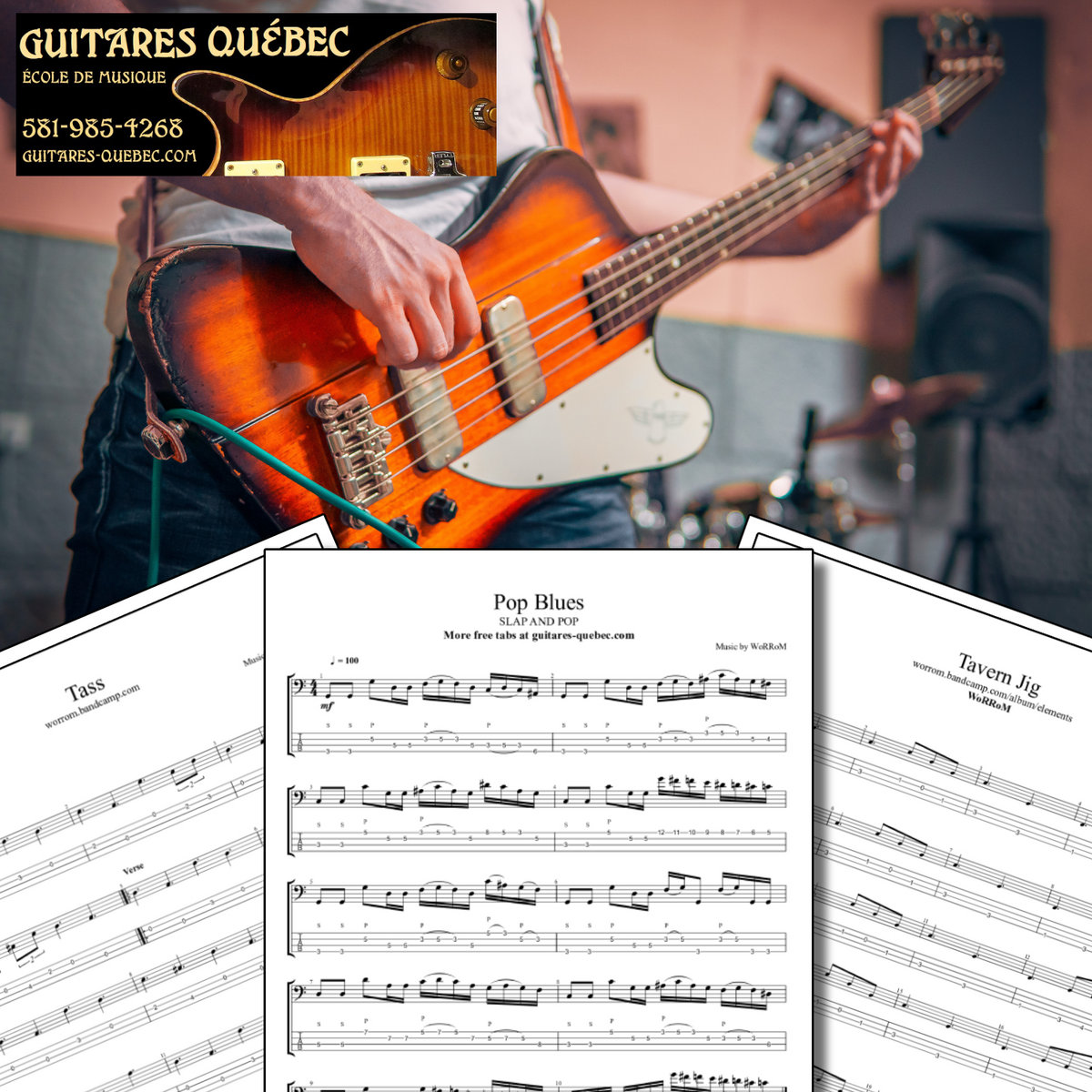 Bass guitar techniques (tab included) WoRRoM Guitares Québec