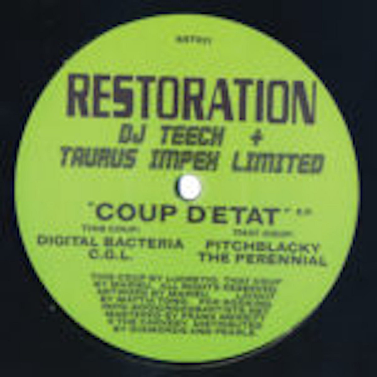 Coup d'Etat” EP | The Analogue Cops a.k.a. Dj Teech and Taurus