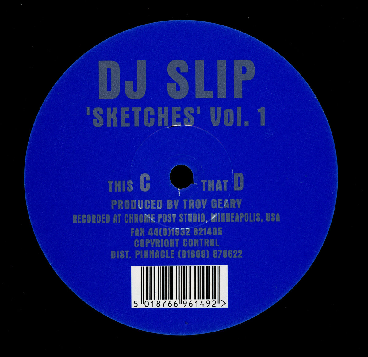 MISSILE 14 - DJ SLIP - SKETCHES VOLUME 1_1996 | DJ SLIP | Missile