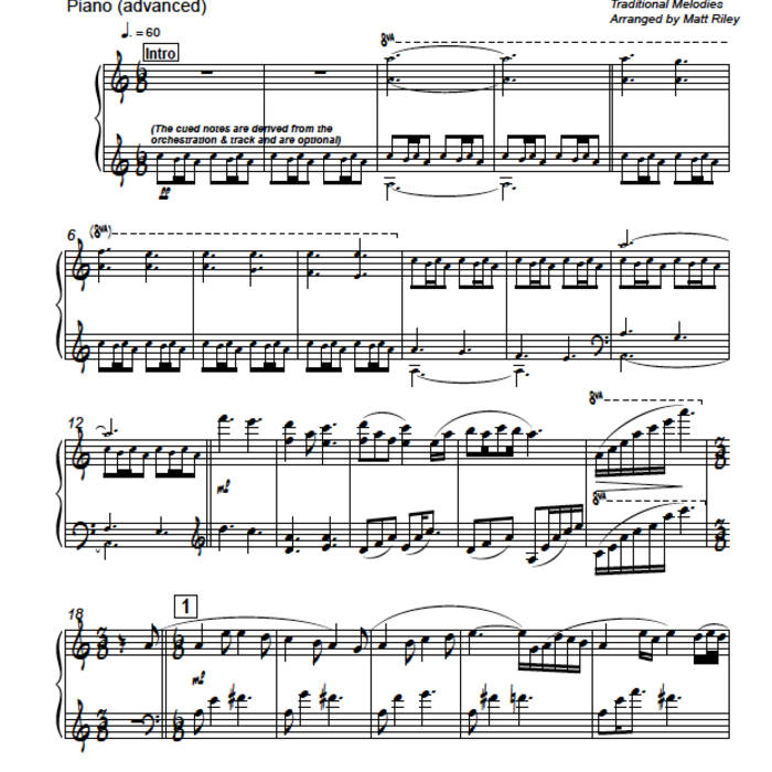 epic piano advanced level carol of the bells god rest ye merry advanced piano sheet music