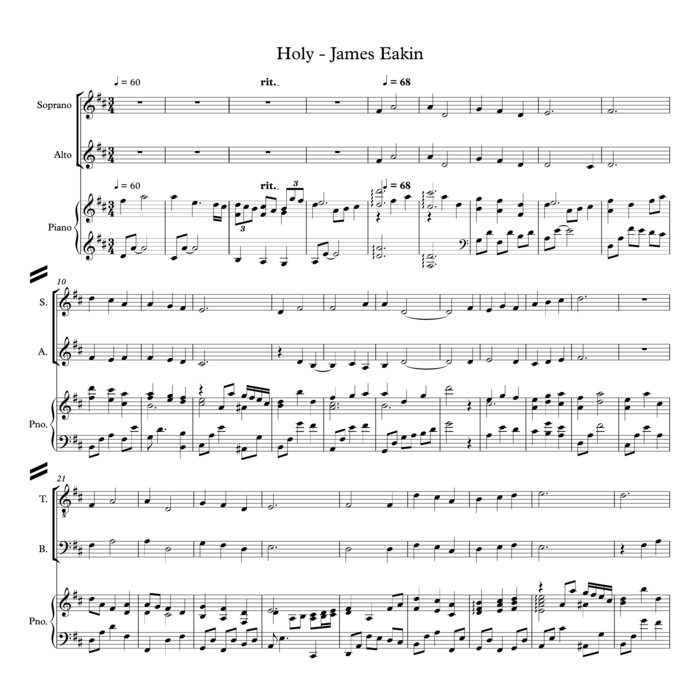 Holy James Eakin Choral Music Practice Files
