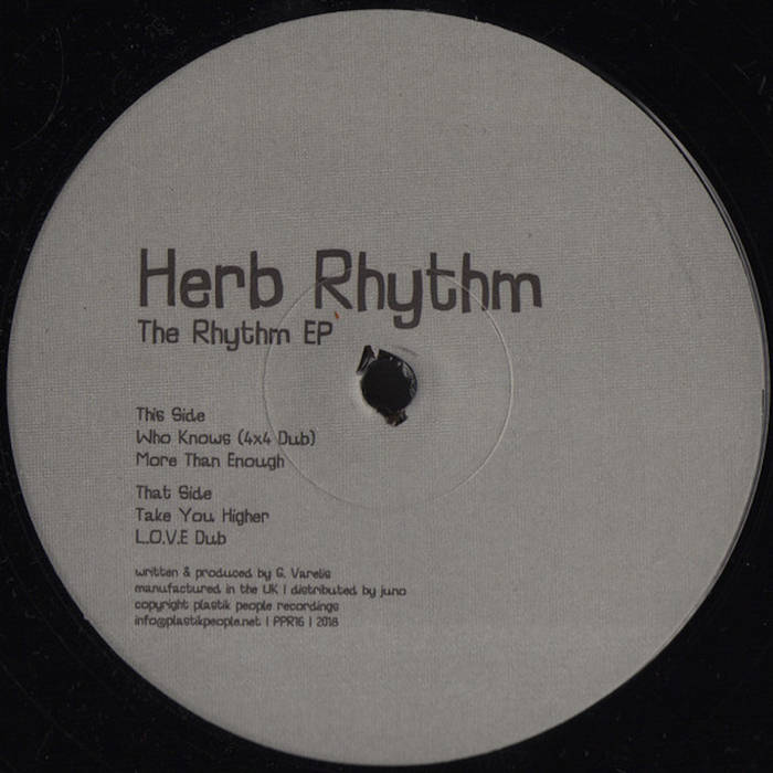 Herb Rhythm - The Rhythm EP - PPR16 | Plastik People Recordings
