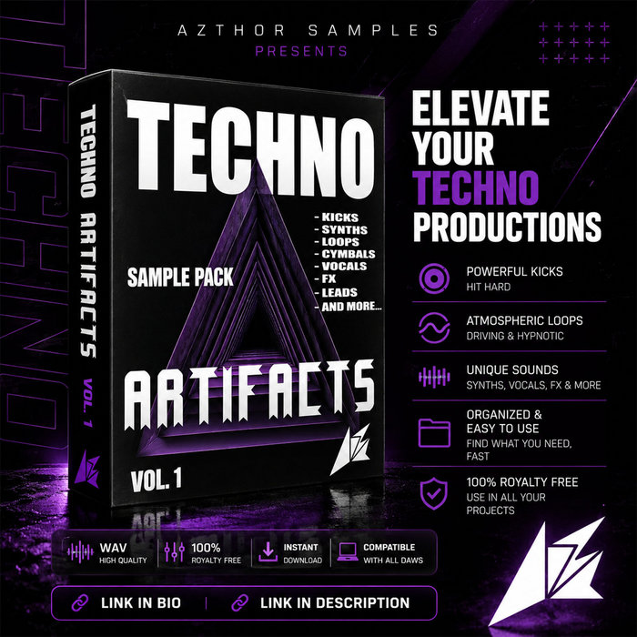 TECHNO ARTIFACTS VOL. 1 TECHNO SAMPLE PACK | AZTHOR SAMPLES | AZTHOR ...