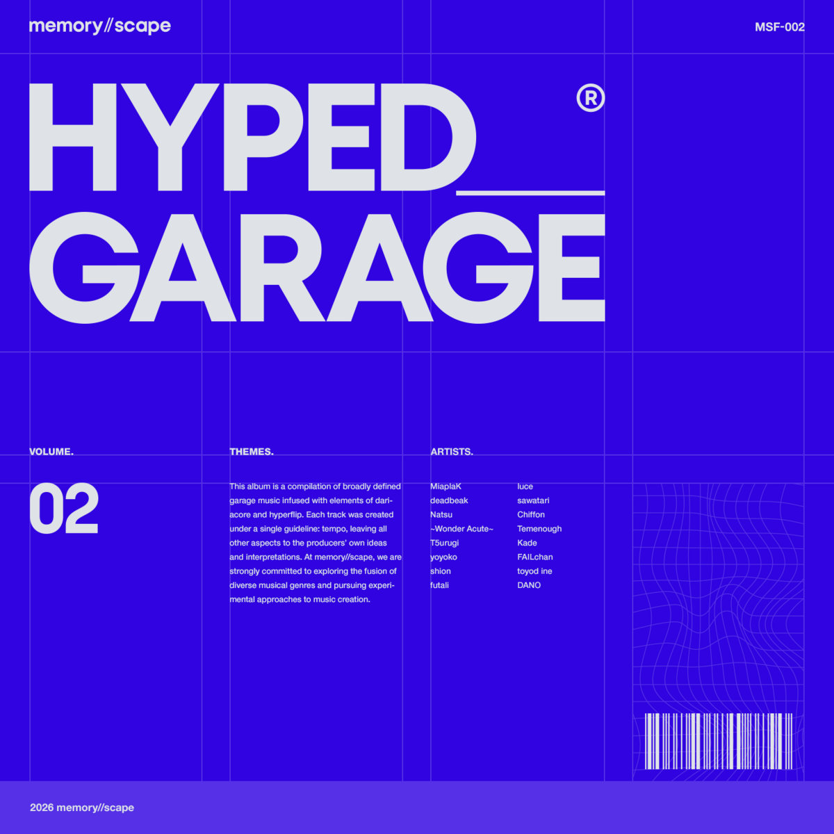 クリエイティブメモリーアルバム Hyped_Garage 02 | memory//scape