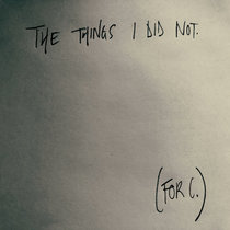 The things I did not. cover art