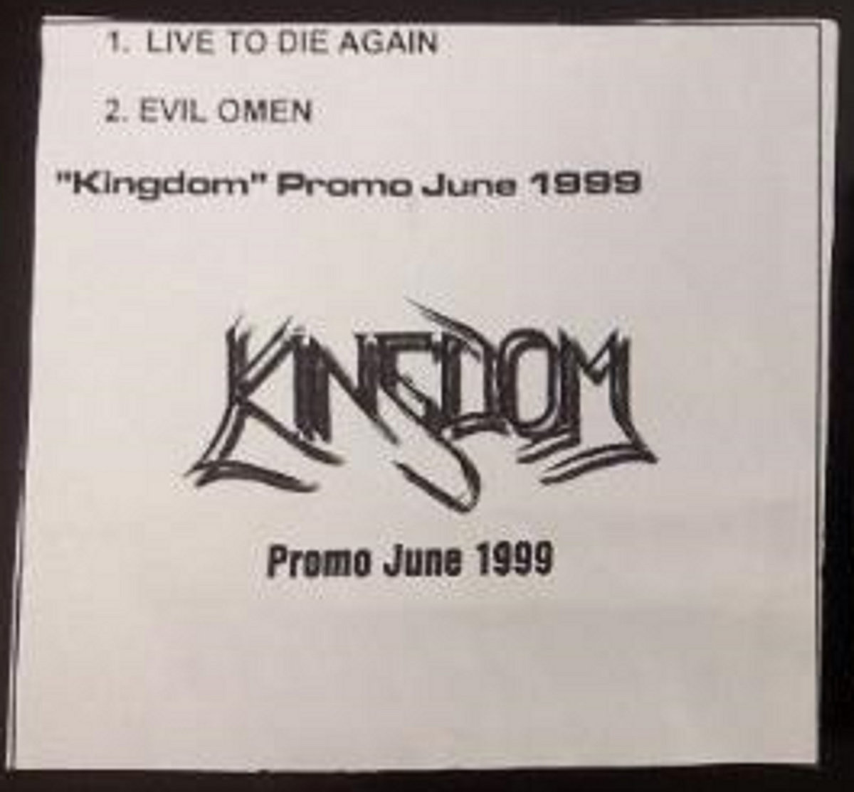KINGDOM - PROMO (1999) cover
