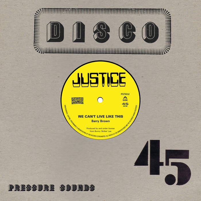 英12” Barry Brown We Cant Live Like This JUDIS135 Justice /00250 We can't live like this (extended mix) | Barry Brown