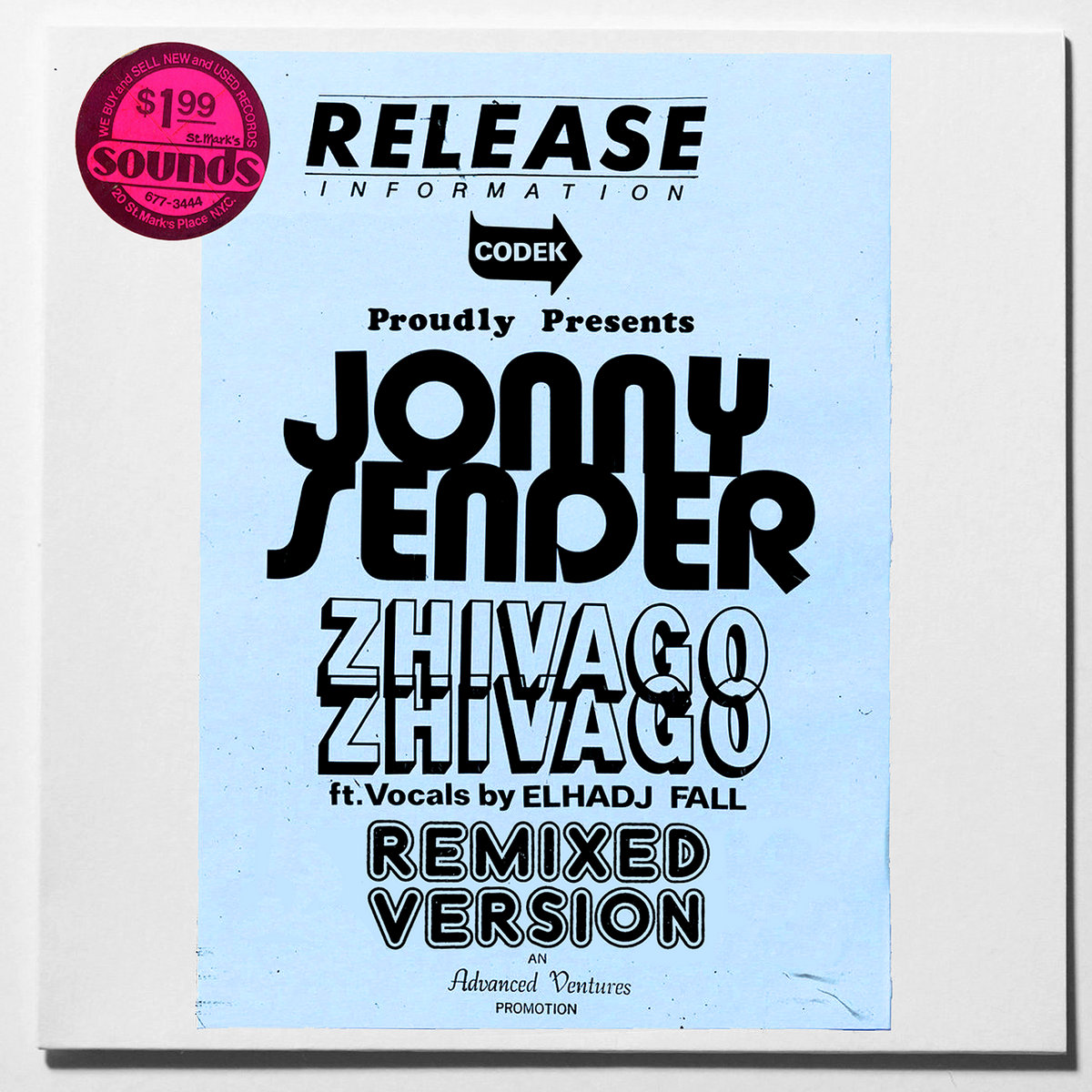 NO WAVEレア盤 - Konk JONNY SENDER ソロ12inch A Young Person's Guide To: No Wave | Post-Punk Monk