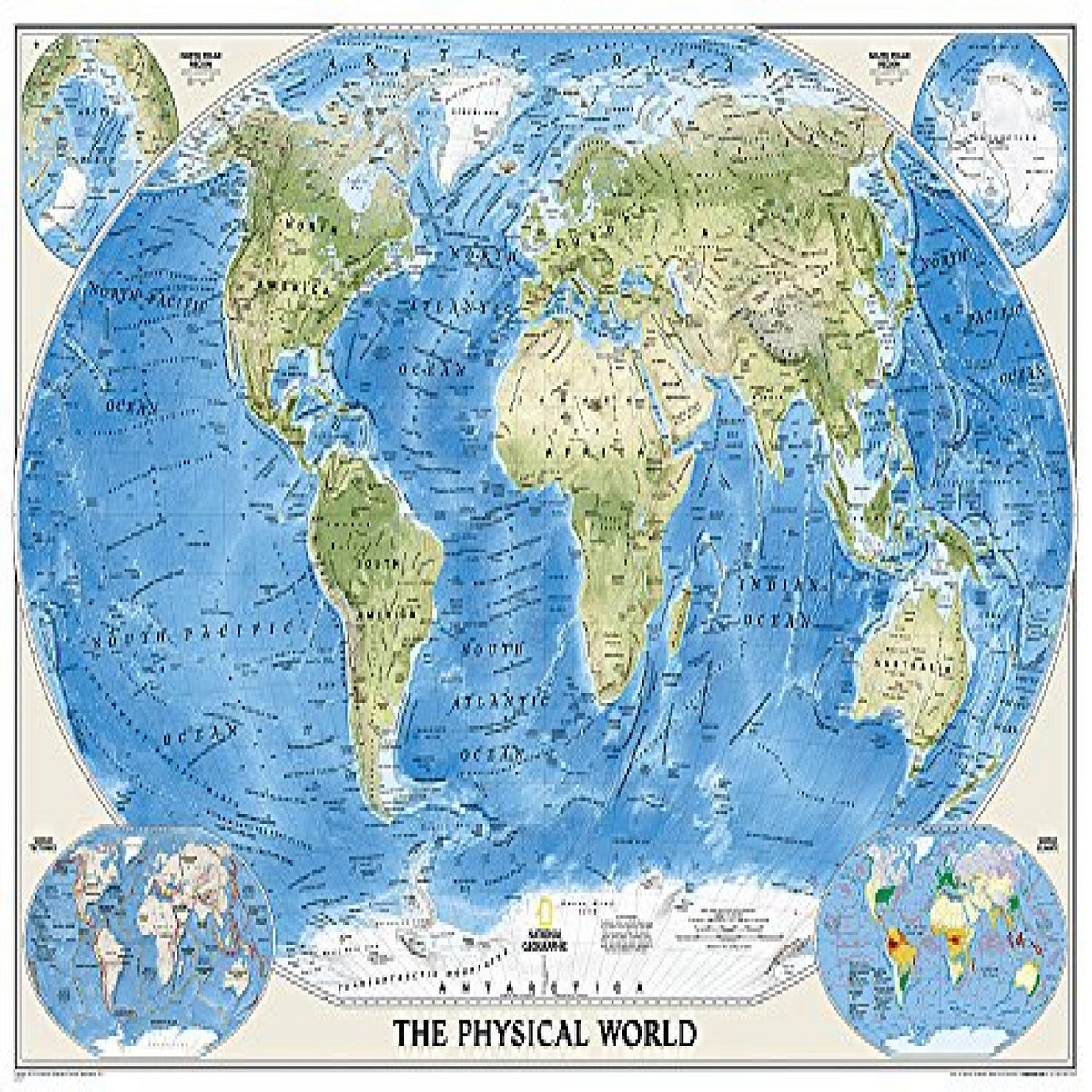 GET EPUB KINDLE PDF EBOOK National Geographic World Physical Wall Map ...