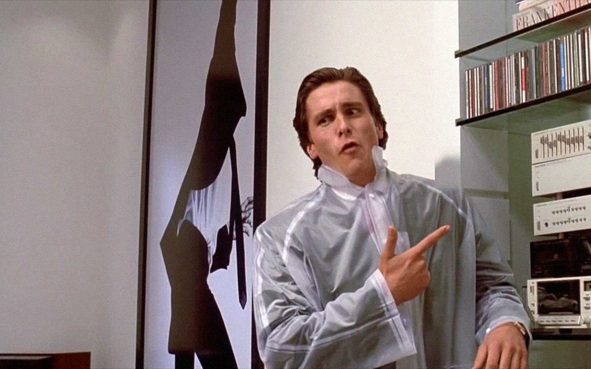 In American Psycho (2000), actor Christian Bale plays the serial killer