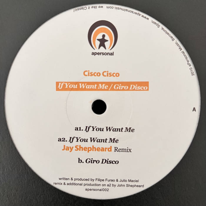 APERSONAL 002 If You Want Me EP (Jay Shepheard remix) | Cisco Cisco