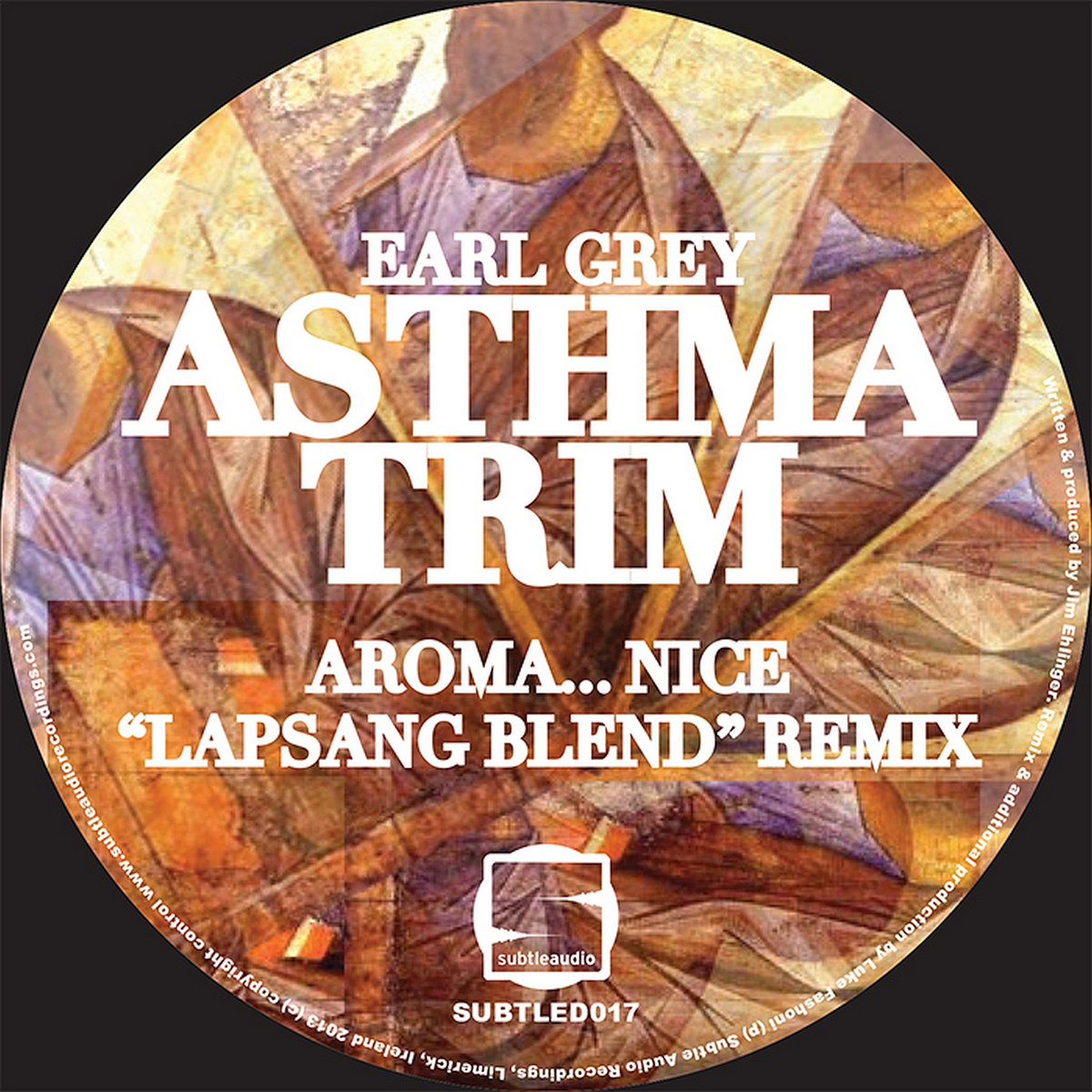 SUBTLED017 :: Earl Grey - Asthma Trim (Aroma Nice Remix) cover