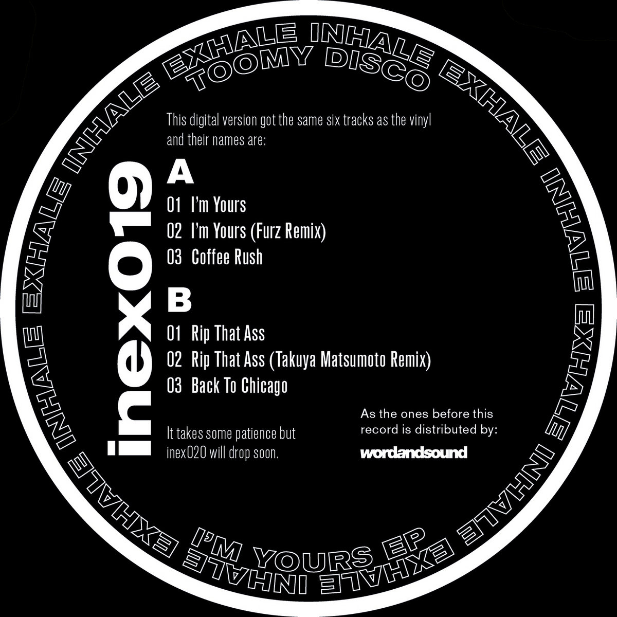InEx019 Toomy Disco - I'm Yours EP | Toomy Disco, Takuya Matsumoto