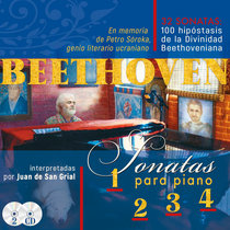 Beethoven, Sonatas para piano 1,2,3,4 (Colección de 32 sonatas: 100 hipóstasis de la Divinidad Beethoveniana) cover art