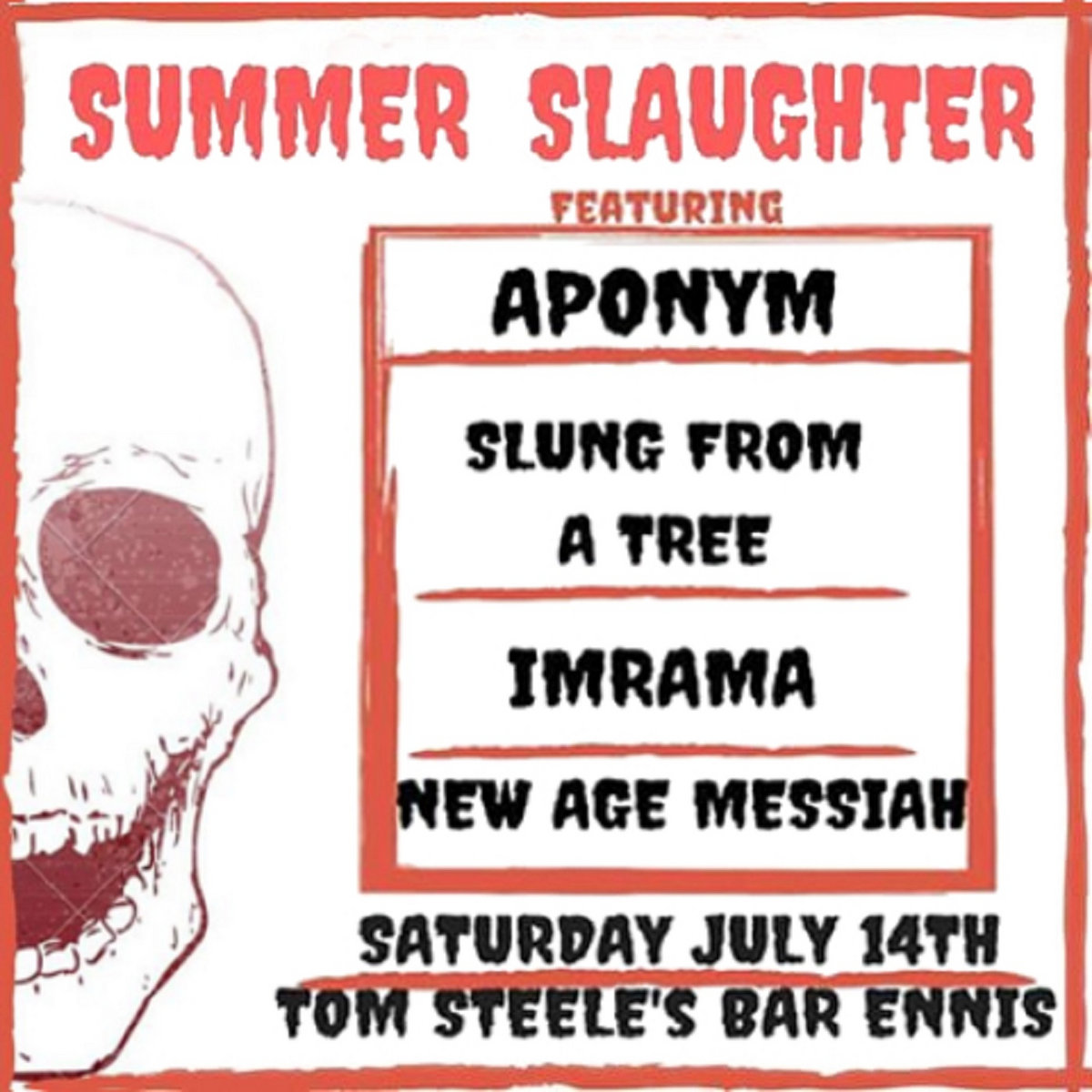 SUMMER SLAUGHTER - Live @ Steele's Bar, Ennis (14/07/2018) cover