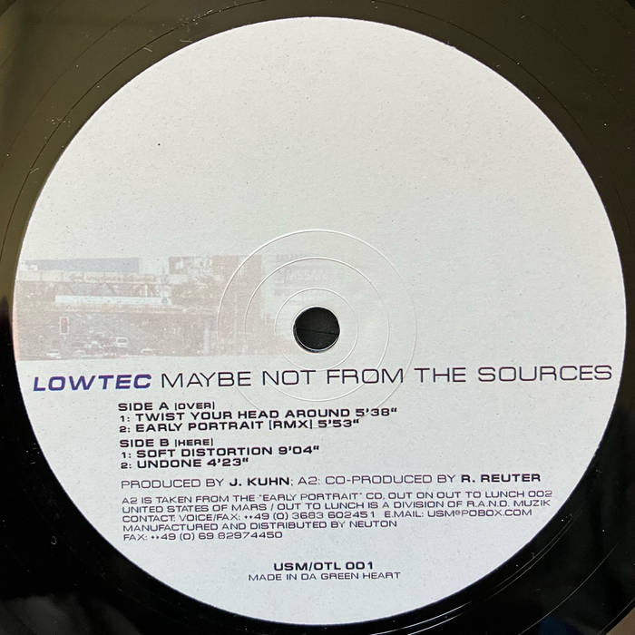 レア Lowtec ‎– Maybe Not From The Sources Maybe Not From The Sources | LOWTEC | Lowtec