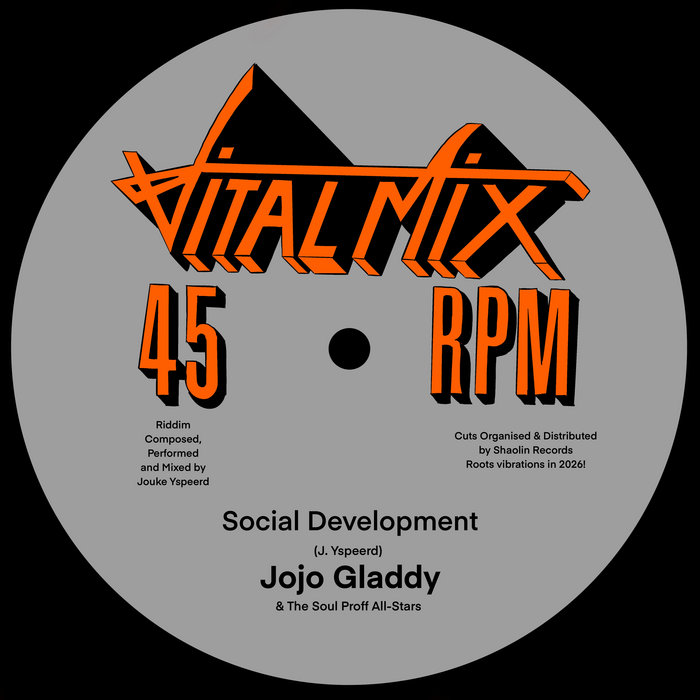 Pochette de Jojo Gladdy & The Soul Proff All-Stars - Social Development (Limited 7" Polyvinyl) (Vital Mix Records) par Jojo Gladdy & The Soul Proff All-Stars