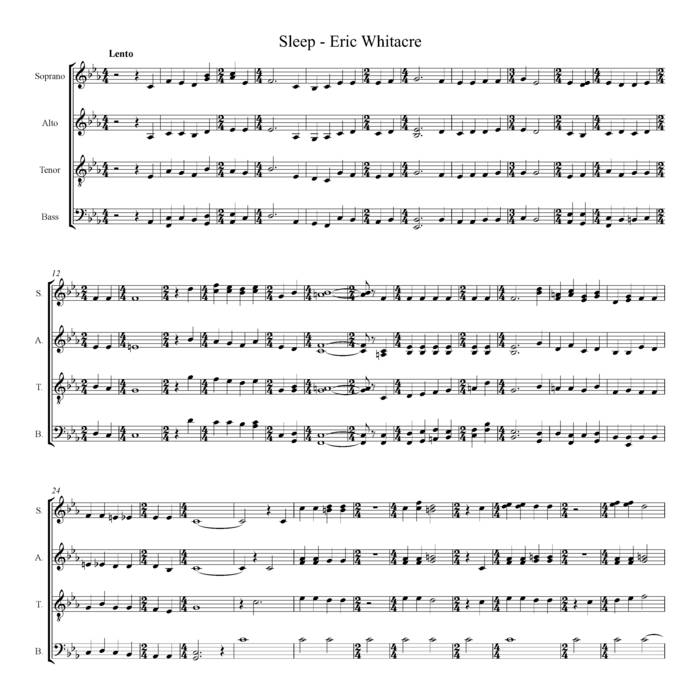 Sleep Eric Whitacre Choral Music Practice Files