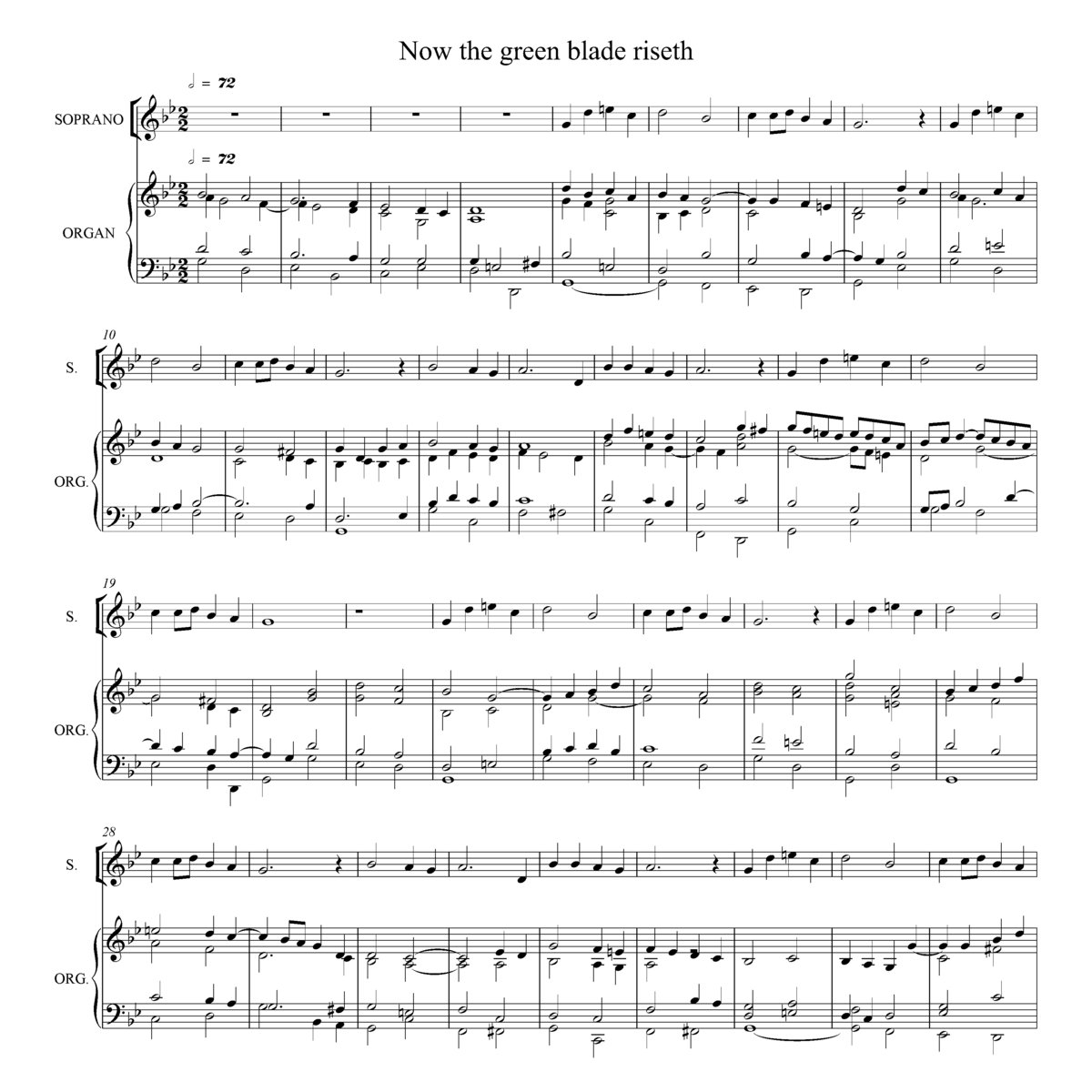 Now The Green Blade Riseth Choral Music Practice Files