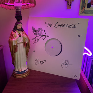 SIGNED TEST PRESSING 'IN LIMERENCE' WITH HAND DRAWN ARTWORK BY SOPHIE LANDERS cover