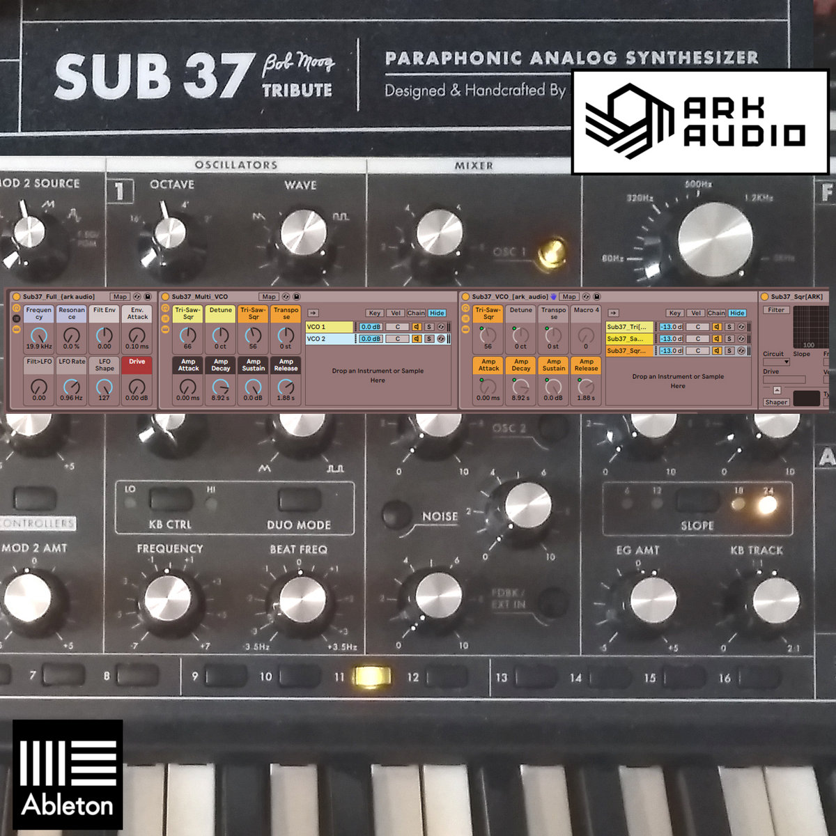 Moog Sub37 Samples + Ableton Instrument | [arkaudio.co.uk] | Ark