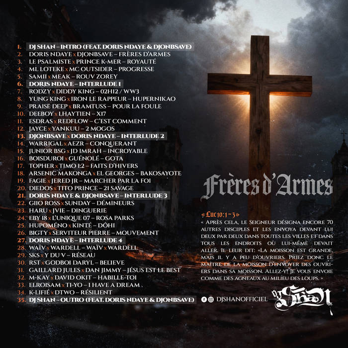 Pochette verso : Frères d'Armes