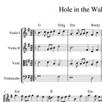 Hole in the Wall - Sheet Music for Four Part Harmony Arrangement