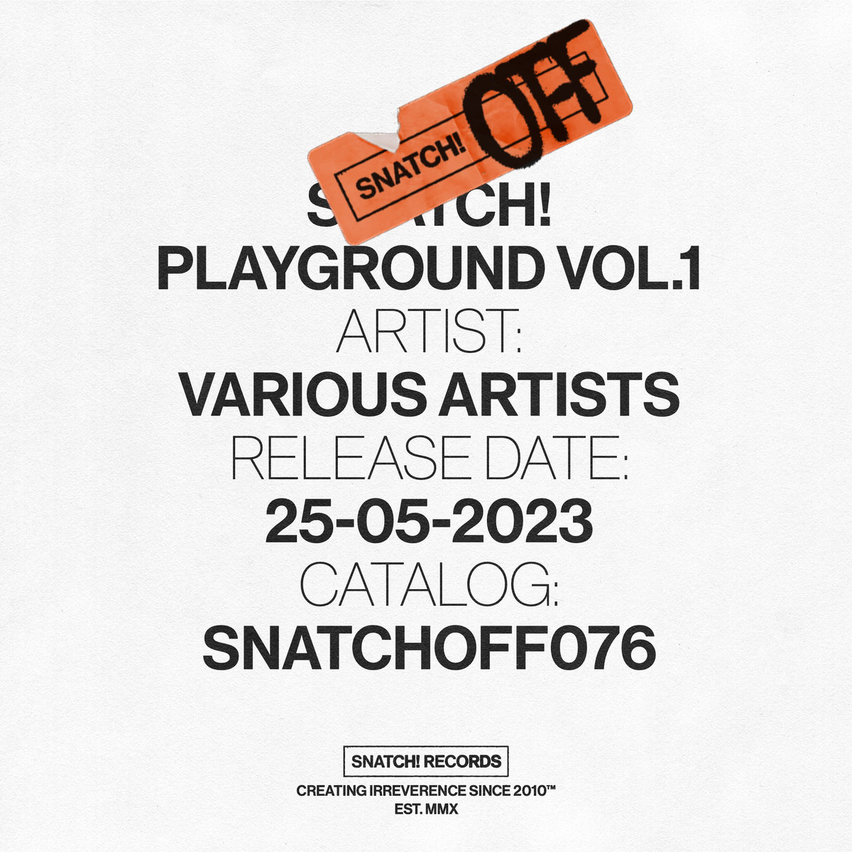 Snatch! Playground Vol.1 (Various Artists)