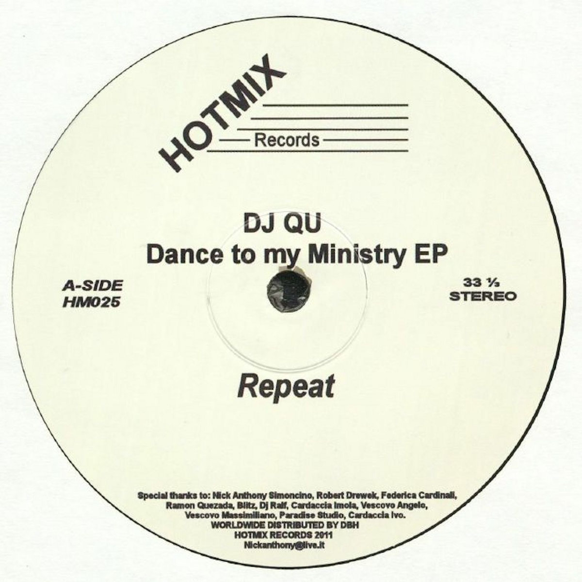 dance classic 40枚セット ダンクラ Dj DJ QU - Dance To My Ministry EP | HOTMIX RECORDS / NICK