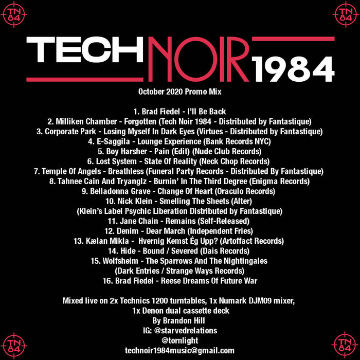 Tech Noir 1984 - October 2020 Promo Mix | TechNoir