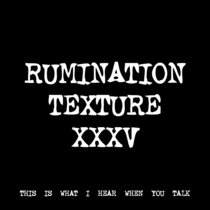 RUMINATION TEXTURE XXXV [TF01209] cover art