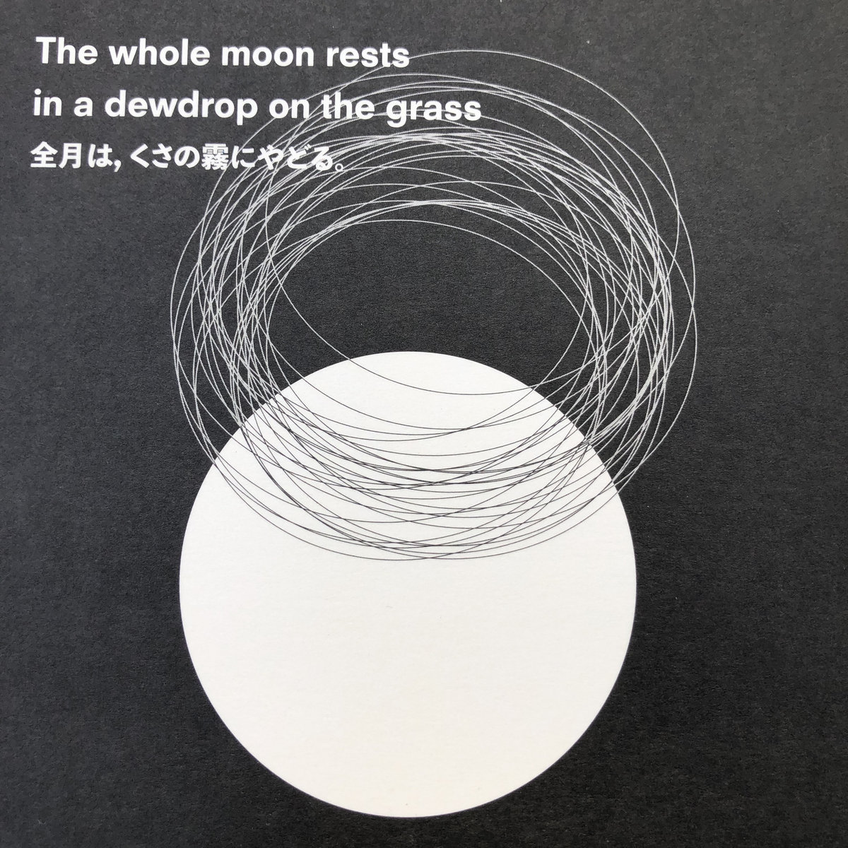 The whole moon rests in a dewdrop on the glass | Ken Ikeda, Eddie