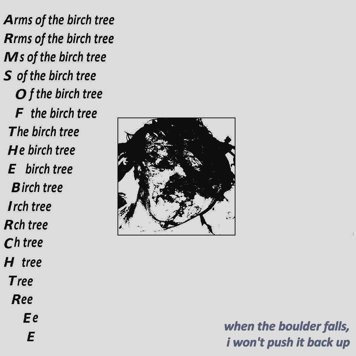 when the boulder falls, i won't push it back up cover