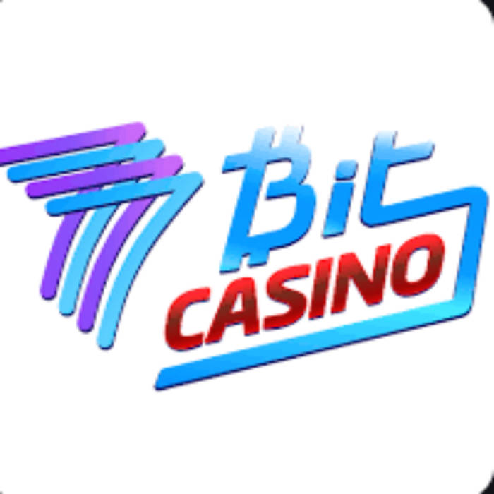 A visual representation of 7bit Casino interface showing game slots and login panel