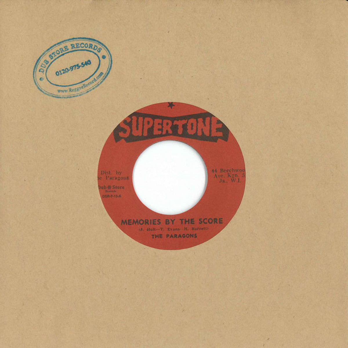 ジャマイカ7” The Paragons My Number One / Memories By The Score none Supertone /00050 a3226489267_10.jpg