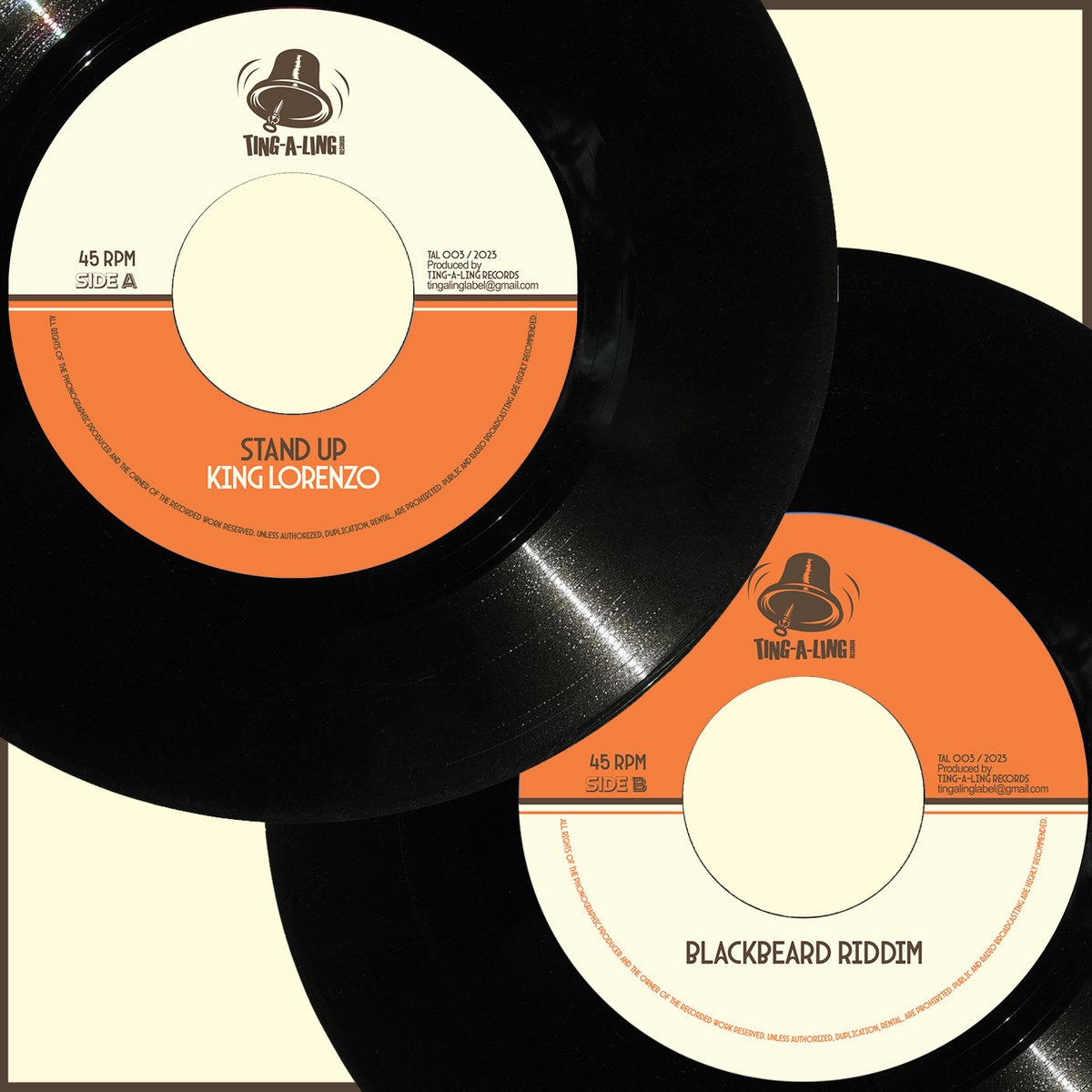 TAL003 - King Lorenzo - Stand Up/Blackbeard Riddim | Ting A Ling
