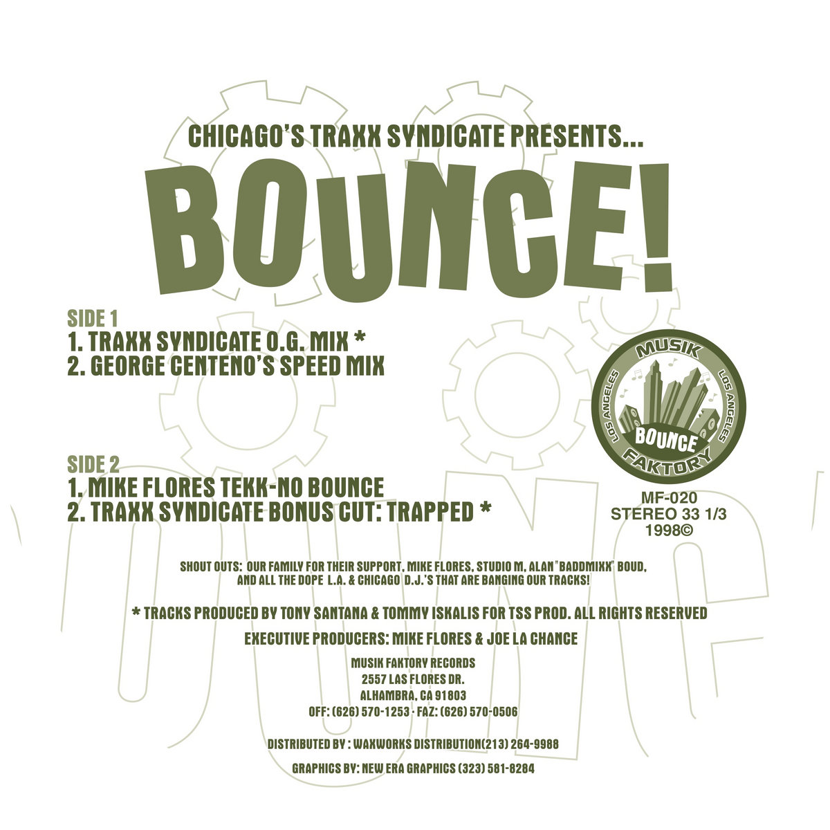 MF-020 - Chicago Traxx Syndicate - BOUNCE | Musik Faktory