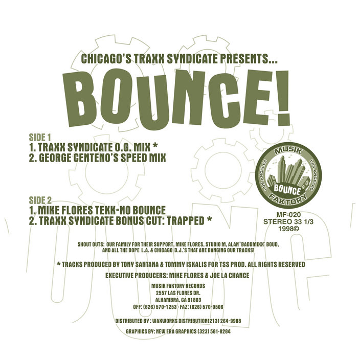 MF-020 - Chicago Traxx Syndicate - BOUNCE | Musik Faktory