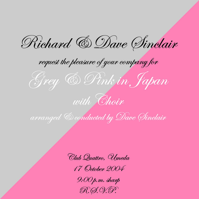 David Sinclair Rapper Grey & Pink in Japan with Choir | Richard Sinclair and Dave Sinclair ...