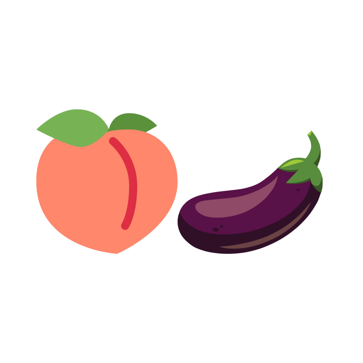 Peach and eggplants