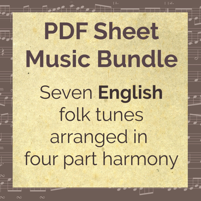 English Folk Tune Harmony Arrangements PDF Sheet Music Pack Folk