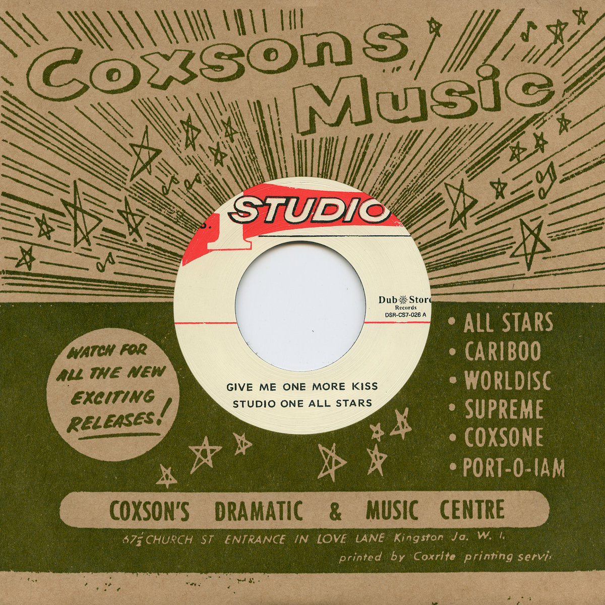 Studio One All Stars - Give Me One More Kiss / Don Drummond - Man In The  Street (Studio One 7