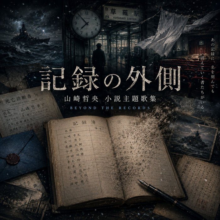 記録の外側― 山崎哲央 小説主題歌集 ―  BEYOND THE RECORDSのBandcamp公式ジャケット