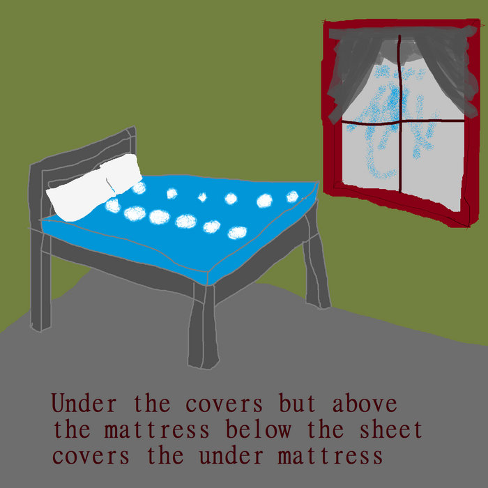 Under the covers but above the mattress below the sheet covers the under mattress Goth iHop