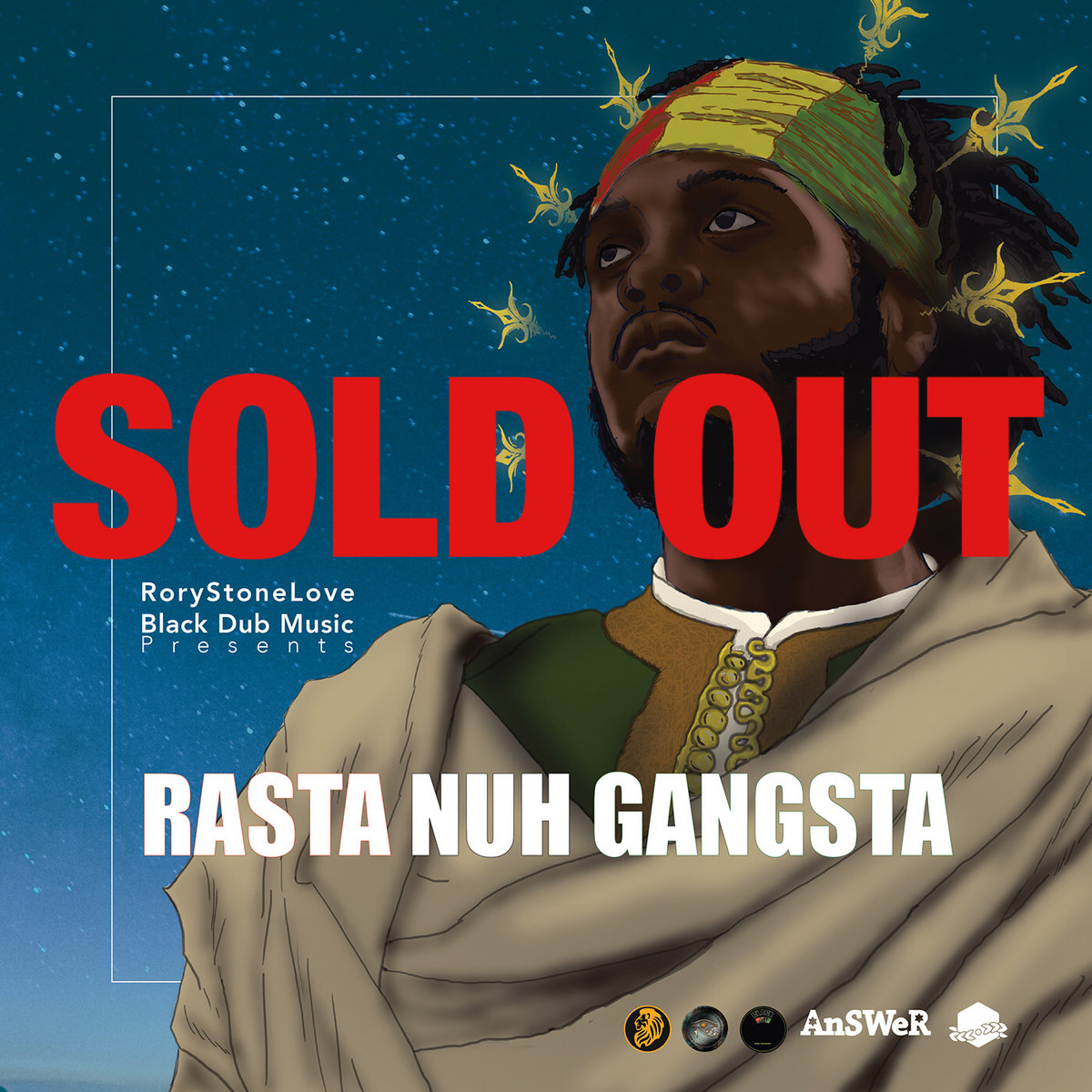 7” RoryStoneLove Presents Samory  Rasta Nuh Gangsta LVOS001 Black Dub, Lionvibes /00080 Rasta Nuh Gangsta | Samory I | Lion Vibes