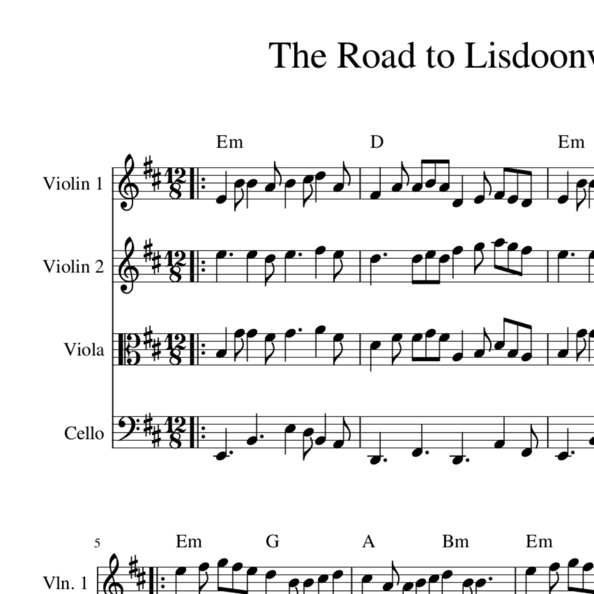 The Road To Lisdoonvarna Irish Jig Arrangement For String Quartet Trio Or Duo Sheet Music Celtic Fiddle Music Georgia Nettleton